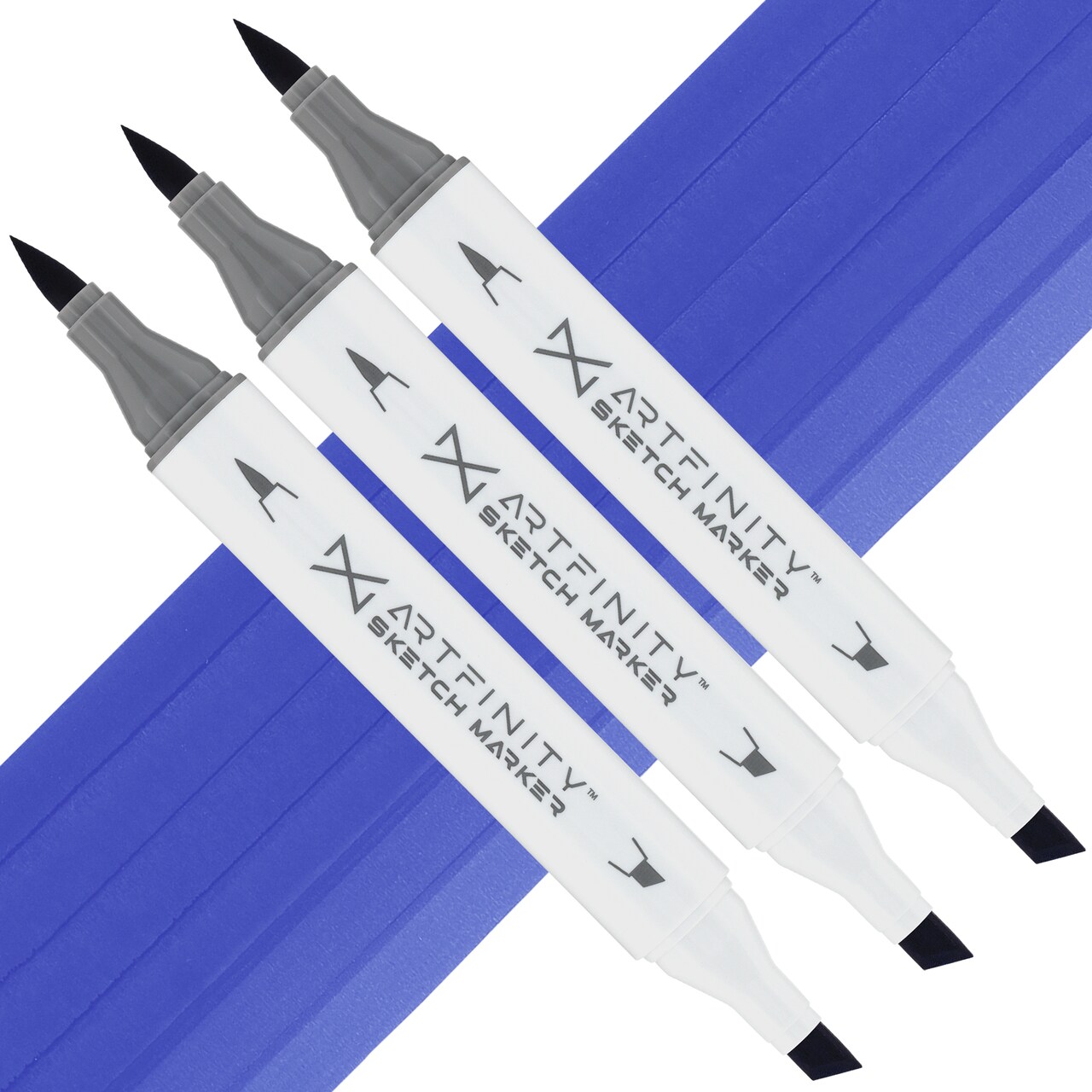 Artfinity Sketch Marker Sets - Set of 3 - Hydrangea Blue B5-7, Vibrant, Professional, Dye-Based Alcohol Markers for Artists, Drawing, Travel, & More